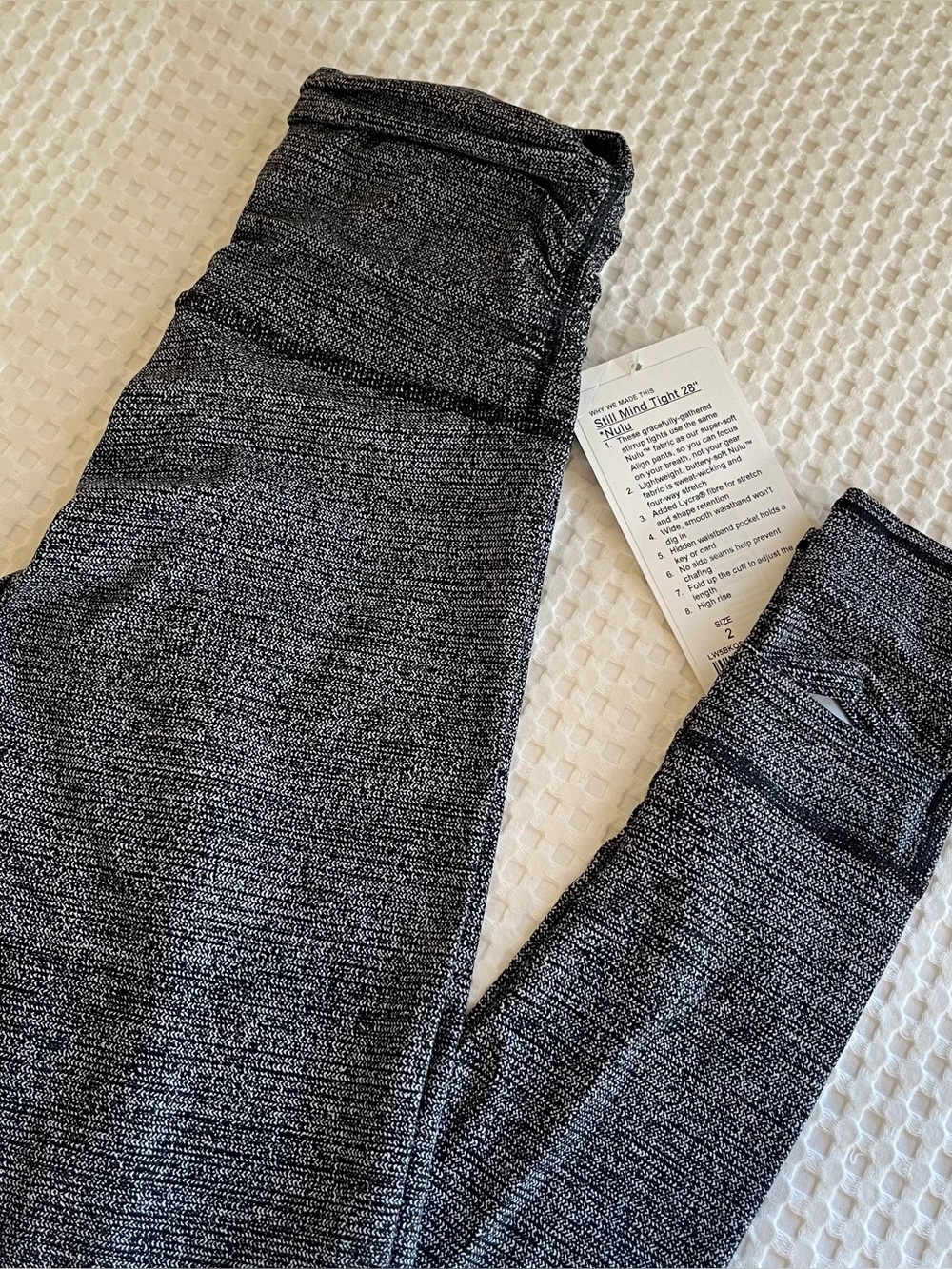 NWT Lululemon Still the Mind Tight Nulu Interlink Ice Grey 2
